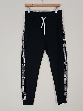 HUGO Hugo Boss Outline Logo Jogger Sweatpants | Side Logo Tape | Women's M Black